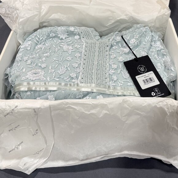 NWT Needle & Thread Spearmint Lace Tulle Dress Sz 10 Original Box Spring Summer - Picture 4 of 7